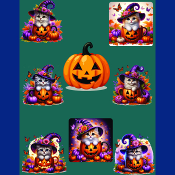 Halloween Cat Stickers - Image 5